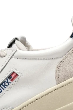 Sneakers medalist low man leat suede bianco uomo