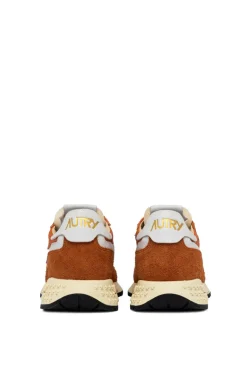 Sneakers reelwind low pelle/tessuto arancione