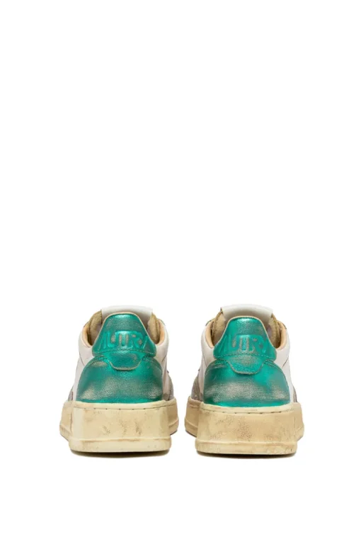 Sneakers super vintage pelle grigio