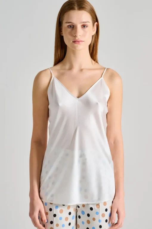 Top bianco donna