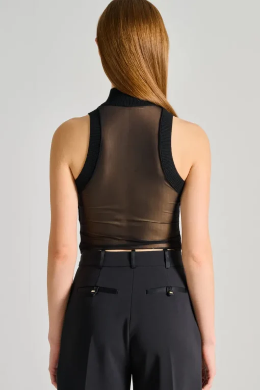 Top tricot nero