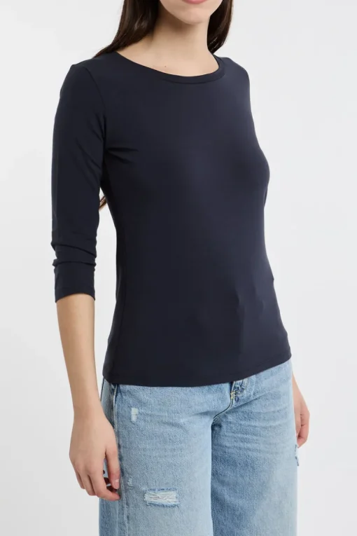 T-shirt 34 blu in cotone/elastane