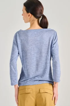 T-shirt 100% cotone azzurro