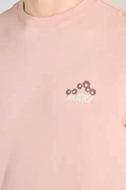 T-shirt main cotone rosa