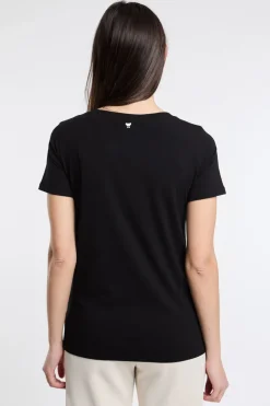 T-shirt mezza manica 95% co 5% ea nero