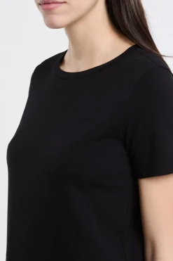 T-shirt mezza manica 95% co 5% ea nero