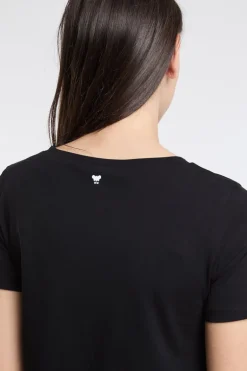 T-shirt mezza manica 95% co 5% ea nero